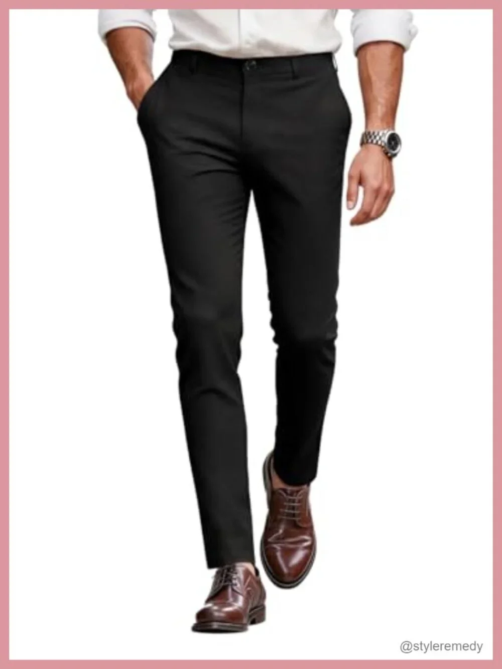 Slim Fit Chinos Stretch Twill Dress Pants Lightweight Business Casual Khakis